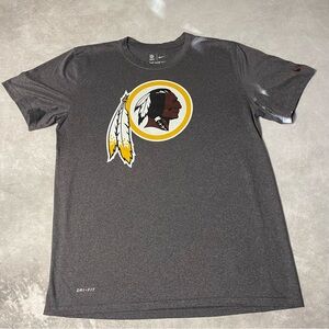 Nike NFL Football Washington Dri-Fit Grey Gray Tee T-Shirt Size Large